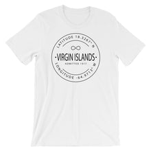 Virgin Islands - Short-Sleeve Unisex T-Shirt - Latitude & Longitude
