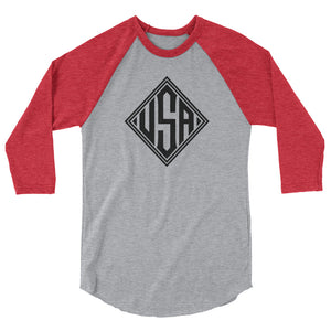 USA Designs - 3/4 Sleeve Raglan Shirt - Diamond