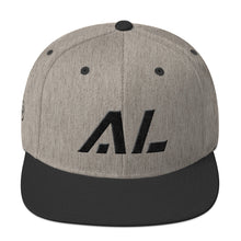 Alabama - Flat Brim Hat - Black Embroidery - AL - Many Hat Color Options Available
