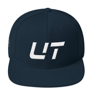 Utah - Flat Brim Hat - White Embroidery - UT - Many Hat Color Options Available