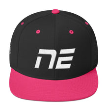 Nebraska - Flat Brim Hat - White Embroidery - NE - Many Hat Color Options Available