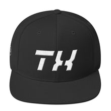 Texas - Flat Brim Hat - White Embroidery - TX - Many Hat Color Options Available