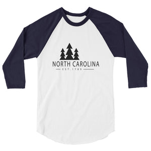 North Carolina - 3/4 Sleeve Raglan Shirt - Established