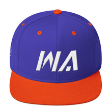 Washington - Flat Brim Hat - White Embroidery - WA - Many Hat Color Options Available