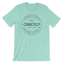 Connecticut - Short-Sleeve Unisex T-Shirt - Latitude & Longitude