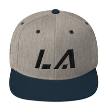 Louisiana - Flat Brim Hat - Black Embroidery - LA - Many Hat Color Options Available