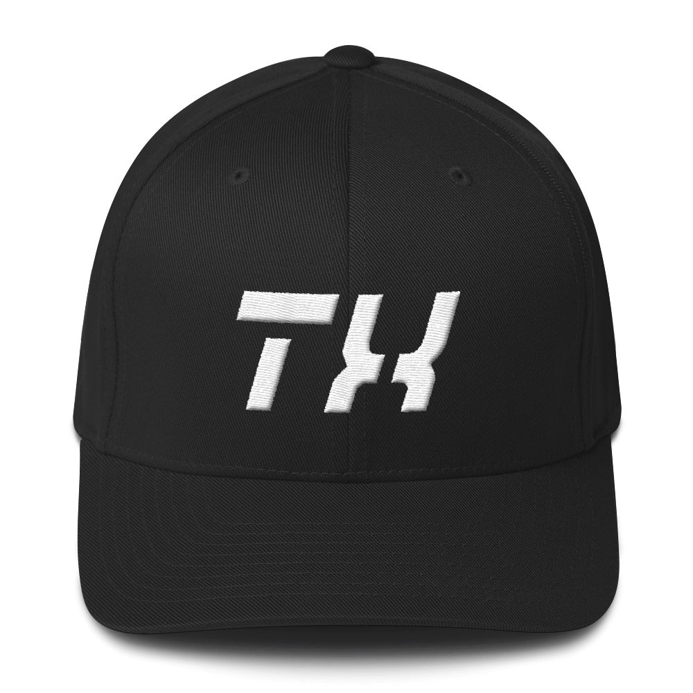 Texas - Structured Twill Cap - White Embroidery - TX - Many Hat Color Options Available
