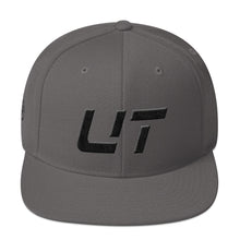 Utah - Flat Brim Hat - Black Embroidery - UT - Many Hat Color Options Available