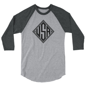 USA Designs - 3/4 Sleeve Raglan Shirt - Diamond